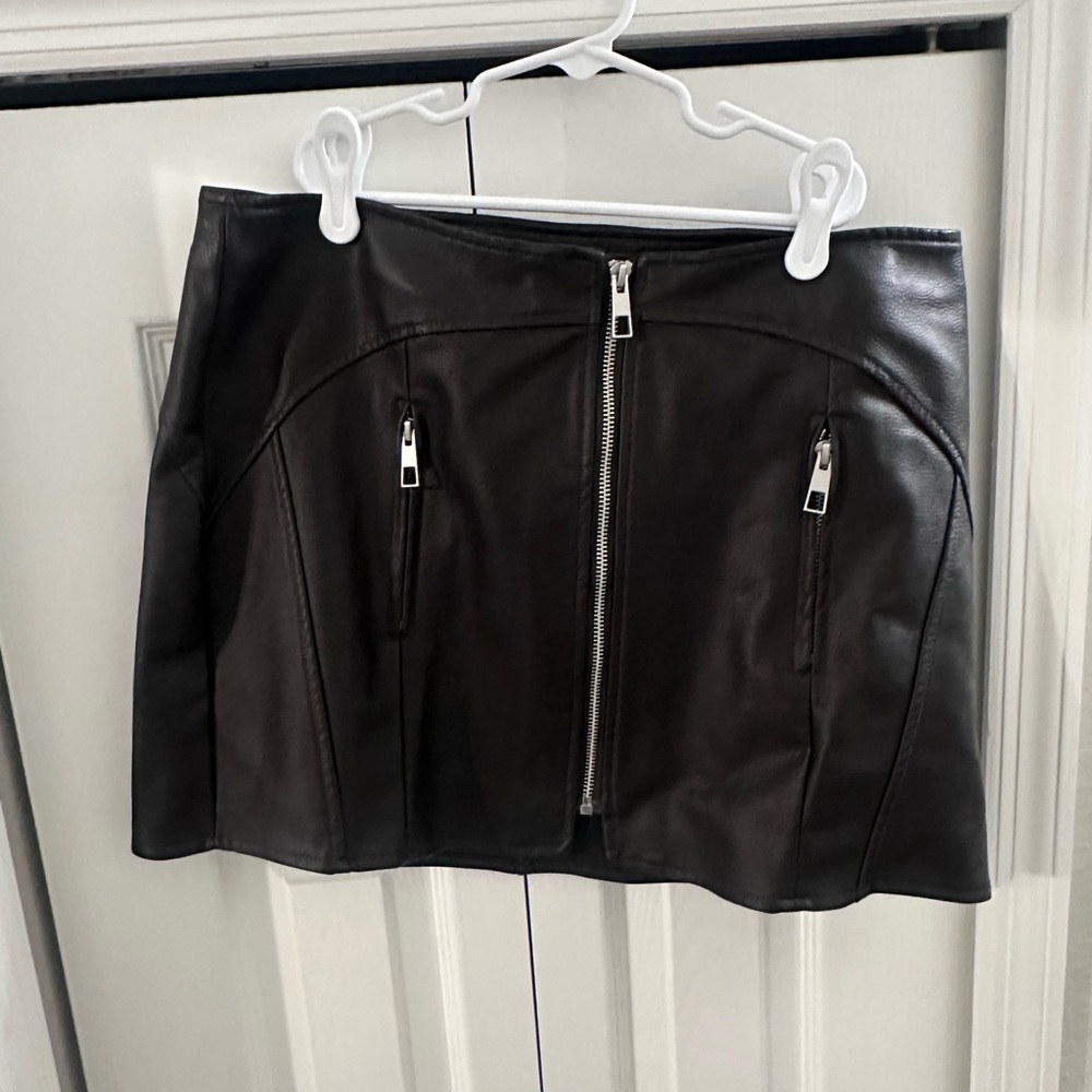 Wild Fable Black Faux Leather Mini Skirt